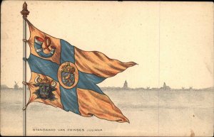 Princess Juliana Standaard van Prinses Juliana Flag c1910 Vintage Postcard