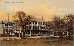PORT JEFFERSON LONG ISLAND NY~SMITH'S HOTEL~1908 MISS L SMITH PHOTO POSTCARD