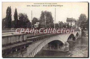 Postcard Besancon Old Bridge Of The Republic