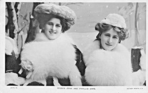 Misses Zena And Phillis Dare Real Photo Postcard