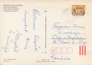 Penciled Easter eggs pattern plate traditions Hungary postcard