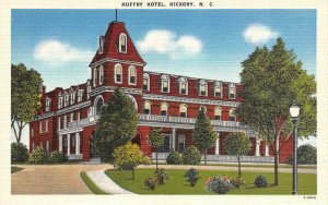 HICKORY, North Carolina NC   HUFFRY HOTEL Catawba Co ROADSIDE  ca1940's Postcard