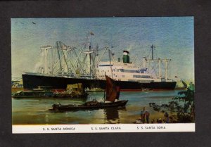 Steamer SS Santa Monica, SS Santa Clara, SS Santa Sofia, Grace Lines Steamship