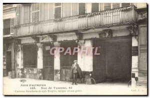 Old Postcard of Paris & # 39Autrefois Rue De Turenne Curious Butcher Uniquely...