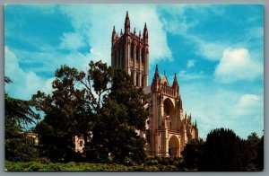 Postcard Washington DC 1960s Cathedral Mount Saint Alban South Transept & Tower