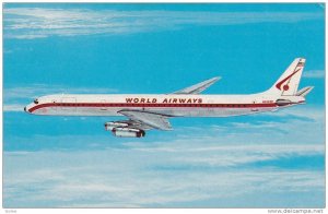 DC-8 Super Stretch Jetliner, Passenger Airplane, World Airways, 50-70's