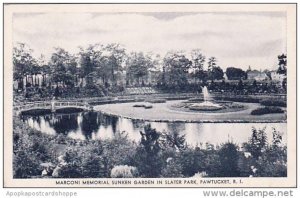 Rhode Island Pawtucket Marconi Memorial Sunken Garden In Slater Park