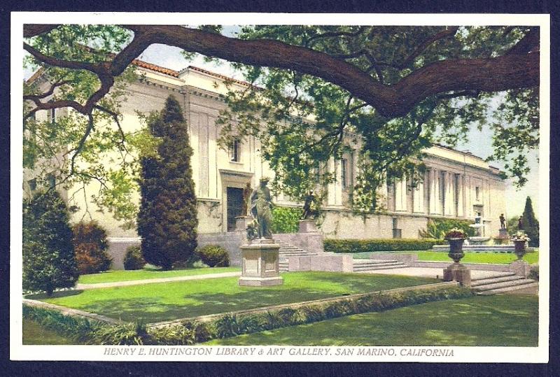 Huntington Library San Marino California unused c1930's