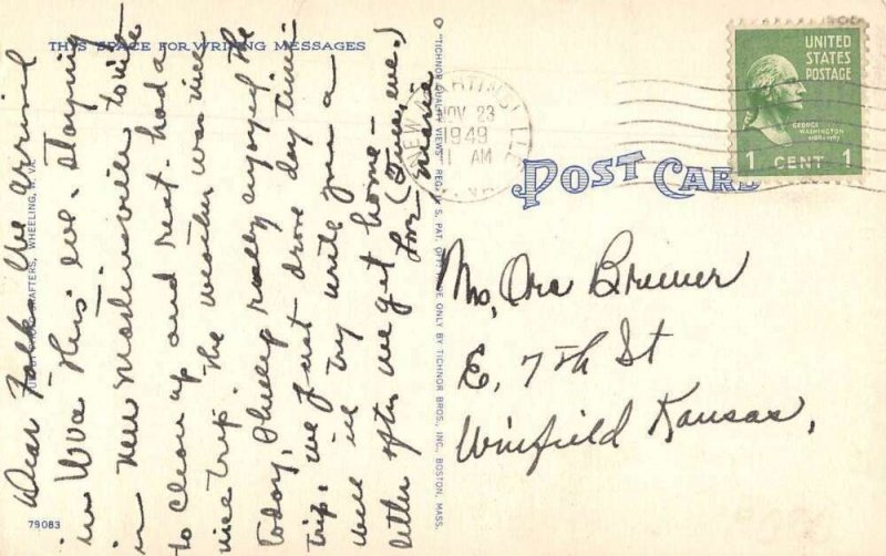 Clairsville Ohio WWVA Trainsmitter Plant Radio Vintage Postcard AA19405