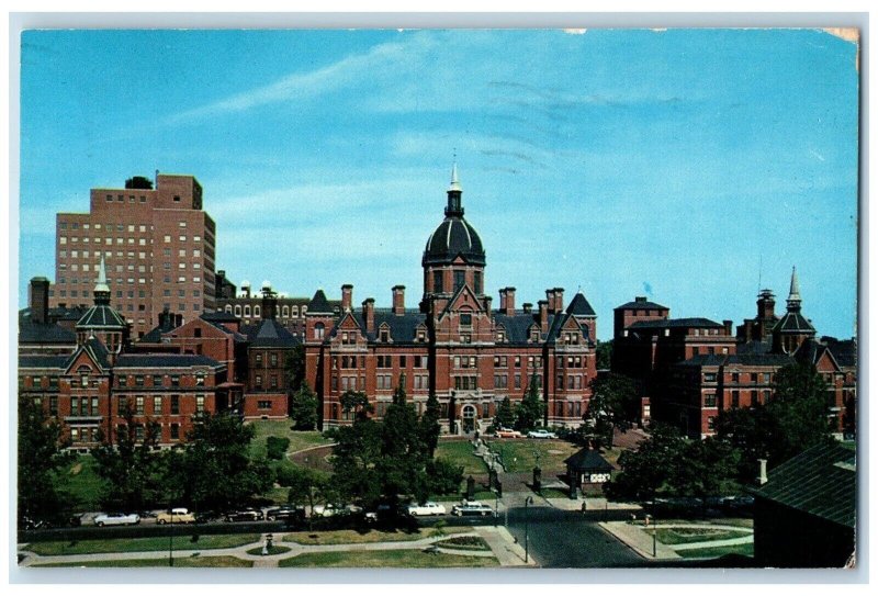 c1960 Overlooking Johns Hopkins Hospital Building Baltimore Maryland MD Postcard 