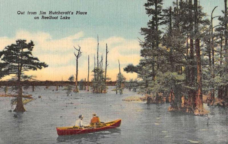 Reelfoot Lake Tennessee Hutchcrafts Place Waterfront Antique Postcard KA688951