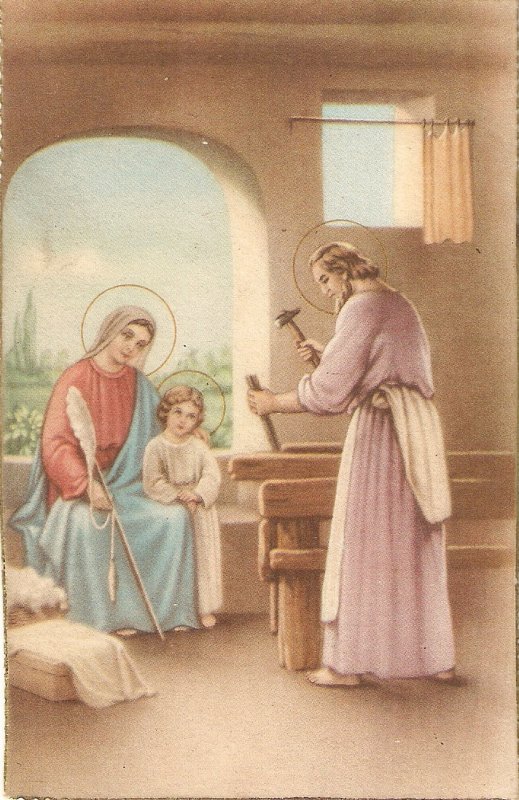 The Holy Family Nice Spanish relligious PC 1940s