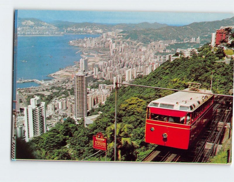 Postcard The Hong Kong Peak Tramway, Hong Kong, China