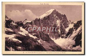 Old Postcard The Alps La Barre des Ecrins View taken in amount Plaret