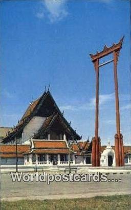 Giant Swing, Sao Ching Chao, Wat Sutat Bangkok Thailand Unused 