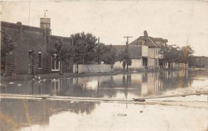 J43/ Coyle Oklahoma RPPC Postcard c1908 Flood Disaster Buildings Homes 49