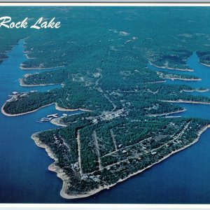 c1980s Table Rock Lake, MO Aerial Indian Point Resort 4x6 PC Silver Dollar M51