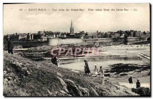 Old Postcard Saint Malo Pictures Taking the Geand Bey