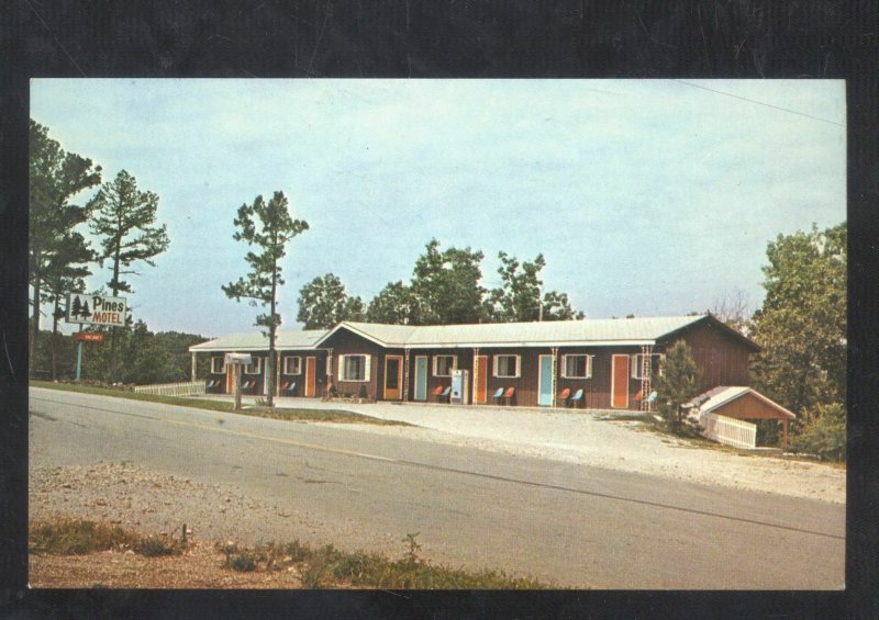 BRANSON MISSOURI PINES MOTEL VINTAGE ADVERTISING POSTCARD MO.