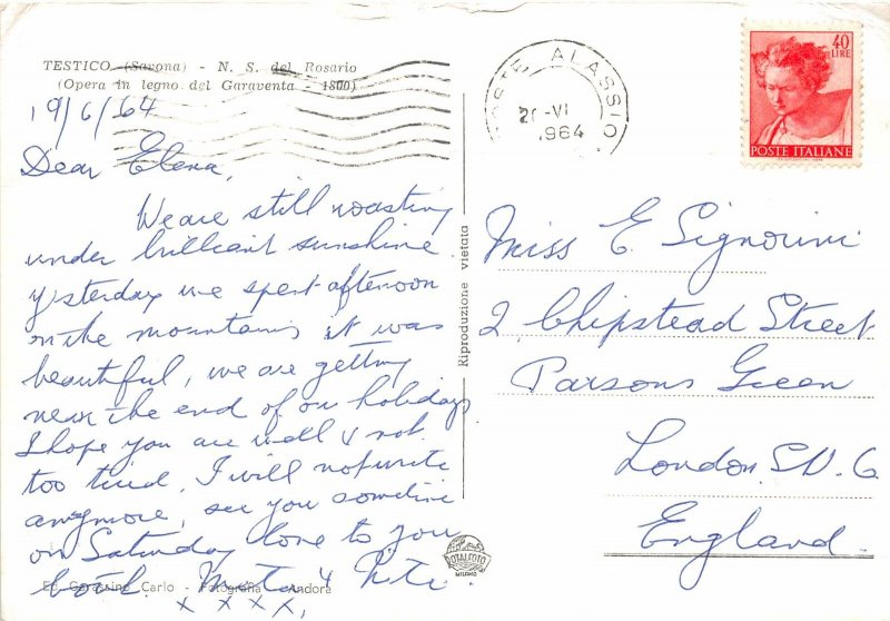 Lot 90 testico savona n s del rosario real photo italy religious