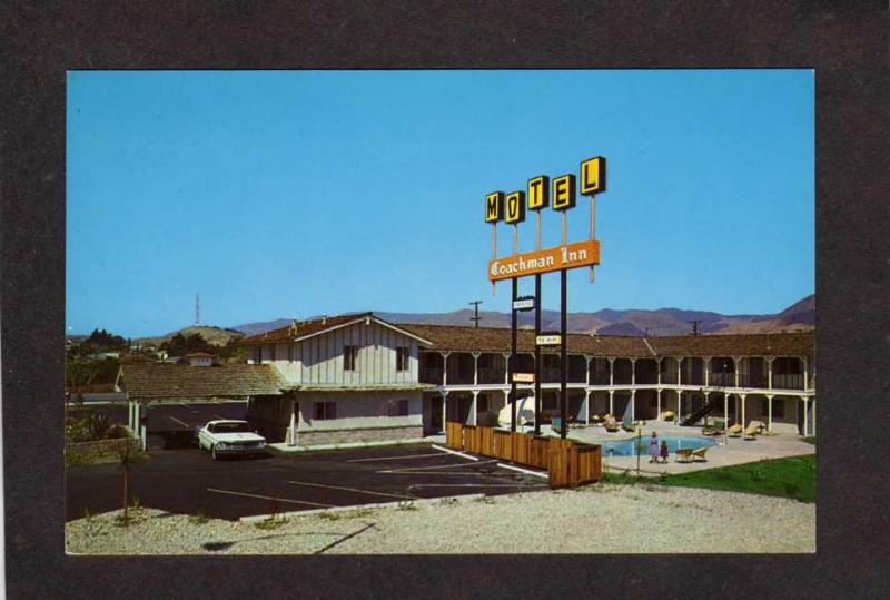 CA Coachman Inn Motel San Luis Obispo California Postcard nr Morro Bay