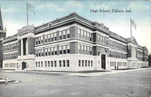 ELKHART, IN Indiana       HIGH SCHOOL         c1910's Postcard