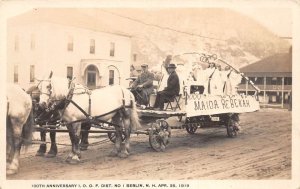 Berlin New Hampshire 100th Anniversay IOOF Parade Float Real Photo PC AA75307