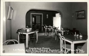 Mesilla NM Sombrero Room Billy The Kid Museum Real Photo Postcard