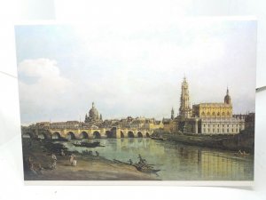 Dresden From Below The Augustus Bridge 1748 Vtg Art Postcard Bernardo Bellotto