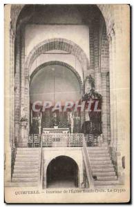 Postcard Old Quimperle Interior of I Church Holy Cross Crypt