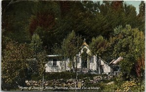 c1910 OAKLAND CALIFORNIA HOME OF JOAQUIN MILLER IN WINTER SCENIC POSTCARD 42-64