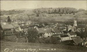 Gilsum NH Village - Birdseye View c1920 Real Photo Postcard