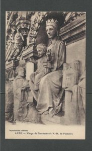 Ca 1908 Post Card Lyon France Notre Dame Basilica Built 1872-1896