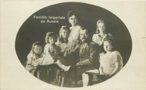 RPPC Postcard; Portrait of Nicholas II & his Family, Familie Imperiale de Russie