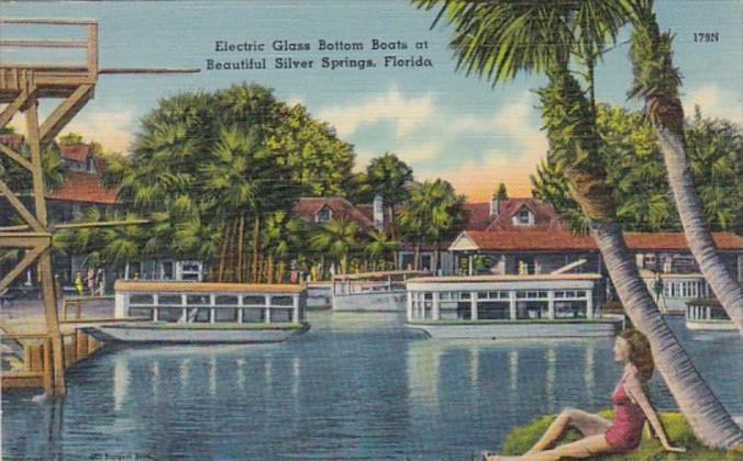 Florida Silver Springs Electric Glass Bottom Boats 1942