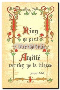 Old postcard Nothing can kill a real friendship