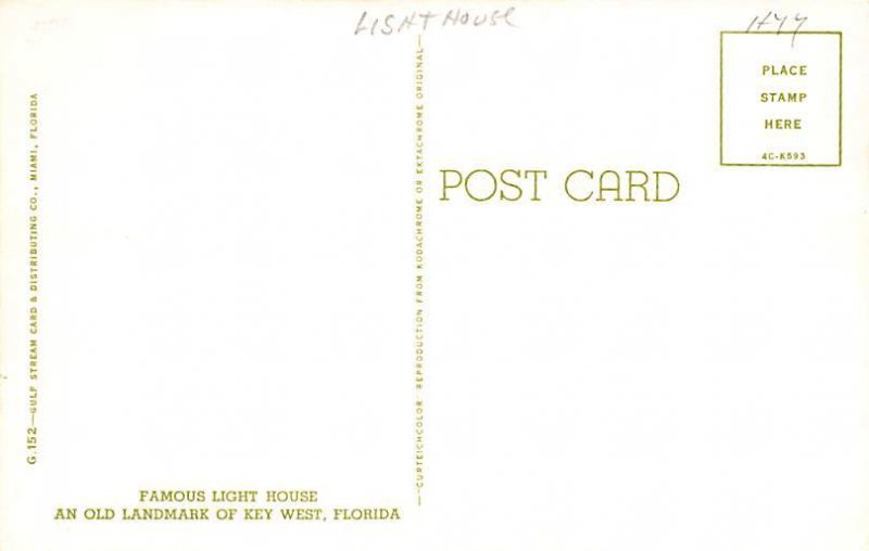 Famous Light House Old Landmark Key West FL