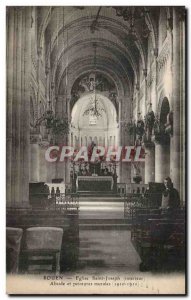 Old Postcard Rouen Saint Joseph Church Apse and murals