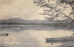 Twin Lakes Connecticut~View Overlooking Lake~Mt Everett Massachusetts Bkgd~1930s