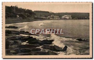 Old Postcard Our Beautiful Brittany Perros Guirec C d N Trestraou Beach entir...