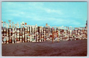 Sign Boards, Watson Lake, Alaska Hwy Mile 635, Yukon Canada, Vintage Postcard