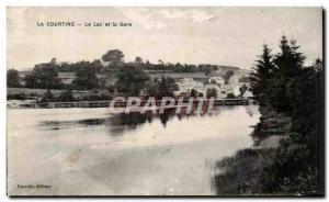 Old Postcard La Courtine Lake and Gare