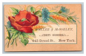 Vintage 1890's Trade Card - Waller & McSorley Dry Goods Grand St. New York City