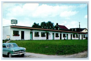 c1950s Albert Hotel and Motel Railway Street Cochrane Ontario Canada Postcard