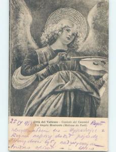 1957 foreign religious BEAUTIFUL ANGEL PLAYS VIOLIN MUSIC HL9643