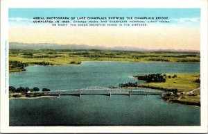 Vintage Vermont Postcard - Lake Champlain - Green Mountain State