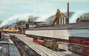 Pittsburgh Steel Works P&LE Railroad Switcher Howard Fogg Monessen PA postcard