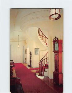 Postcard Hallway And Spiral Stairway Lanier State Memorial Madison Indiana USA