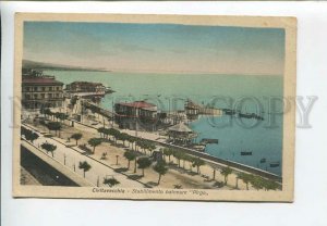 435931 Italy Civitavecchia port ships embankment Pirgo Vintage postcard