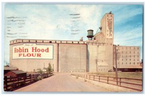 c1950's Grain Elevators Robin Hood Flour Moose Jaw Saskatchewan Canada Postcard